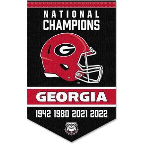 College Flags & Banners Co. Georgia Bulldogs 4 Time Football National Champions Banner in Saudi Arabia