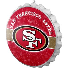 foco NFL Team Logo Metal Hanging Wall Bottle Cap Sign