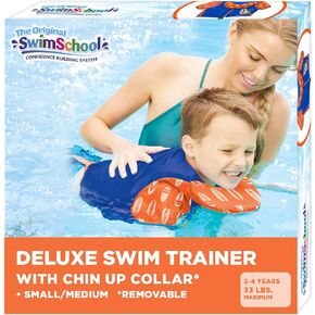 SwimSchool Kids Swim Trainer Vests for Toddlers Ages 2-6 – Boys/Girls – Multiple Colors/Styles – Learn to Swim Floaties