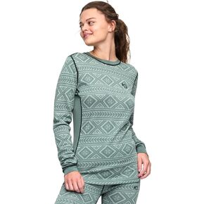 Kari Traa Floke Long Sleeve Women's Base Layer Top - Merino Wool Blend Knit Thermal Shirt
