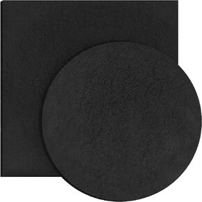 2 Pcs Oil Drain Splash Pad, 22'' Square No Splatter Pad and 15" Round Oil Splash Pad for Oil Change Pan Transmission Drain Pan, Black