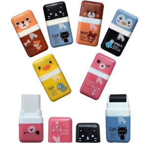 6 Pack of Pencil Erasers, Kids Eraser with Roller and Cover, Fun and Cute Animal Themed Eraser, Great Gift for Kid of Cute School Supplies