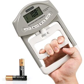 Handeful Grip Strength Tester Trainer - Dynamometer Handgrip Measurer Meter, Handheld Strengthener Exerciser for Sports, School, and Home Use (198Lbs / 90Kgs)