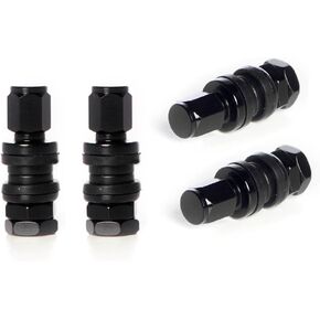 Circuit Performance VS33 Shorty Black Bolt-in Valve Stems (Set of 4)