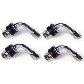 Circuit Performance VS90 Chrome Bent 90 Degree Angled Bolt-in Valve Stems (Set of 4)