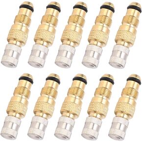 Camrusic Tractor Air Liquid Valve, Brass Tire Valve Stems TR218A TR618A CH3 Core Housings Replacement (Pack of 10)