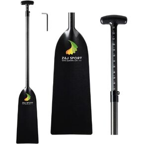 Z&J SPORT Adjustable Dragon Boat Paddle, IDBF Approved Boat Oars, Carbon Fiber Paddle Adjustable T Handle with Adjuster for Dragon Boat Paddler (Range: 43"-52" /110cm-132cm)