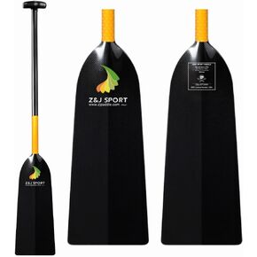 Z&J SPORT Dragon Boat Paddle Carbon Fiber with T Handle and Anti Skid Grip, IDBF Approved Paddle with Waterline Storm Model, Full Carbon Dragon Boat paddles for Dragon Boat Team