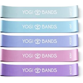 by XNM Creations - Resistance Loop Exercise Fitness Workout Bands - Set of 5 - Pastel Colours