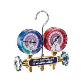 Yellow Jacket 41867 - Series 41 Hydrocarbon (R-290, R-600a) Two Valve Manifold (Without Hoses)