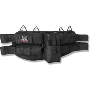 Maddog 4+1 Entry Level Paintball Harness Pod Pack Belt with HPA CO2 Tank Holder Pouch | Harness Only