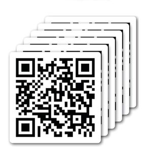Never Gonna Give You Up Rick Roll Qr Code 6 Pack Stickers Vinyl Wall Waterproof Window Car Decal Tumbler Adults -3 Inch Each appx -SAT-032