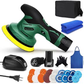 Cordless Buffer Polisher, 6 Inch Portable Polishing Waxer Machine Kit for Car, with 1Pcs 12V Rechargeable Battery, 6 Variable Speed, Wireless Polisher Kit for Car Detailing Polishing Waxing