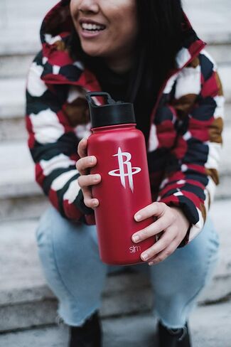 Simple Modern Officially Licensed NBA Los Angeles Lakers Water Bottle with Straw Lid | Vacuum Insulated Stainless Steel 32oz Thermos | Summit Collection | LA Lakers in Saudi Arabia