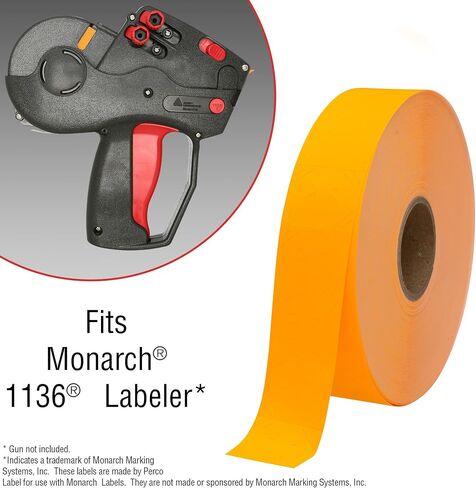 Pricing Labels for Monarch 1136 White - 42,000 Labels w/ 24 Rolls Value Pack, 3 Sleeves - Made in USA in Saudi Arabia