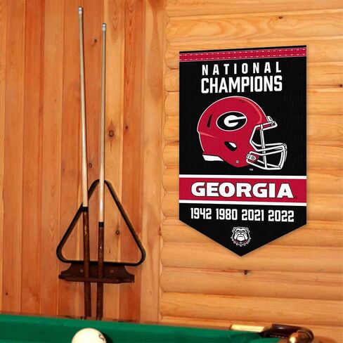 College Flags & Banners Co. Georgia Bulldogs 4 Time Football National Champions Banner in Saudi Arabia