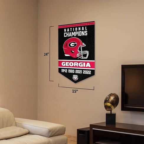 College Flags & Banners Co. Georgia Bulldogs 4 Time Football National Champions Banner in Saudi Arabia