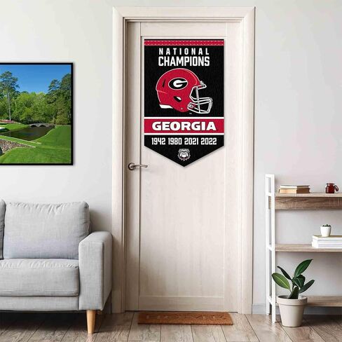 College Flags & Banners Co. Georgia Bulldogs 4 Time Football National Champions Banner in Saudi Arabia