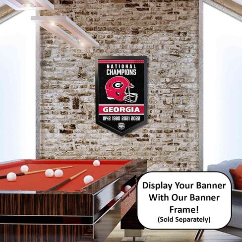College Flags & Banners Co. Georgia Bulldogs 4 Time Football National Champions Banner in Saudi Arabia