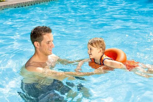 Poolmaster Learn-to-Swim Vest, Adjustable Tube Floatation Swim Trainer and Swim Aid for Kids Ages 3 to 6 Years, Blue in Saudi Arabia