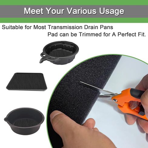 3 Pcs 22" Oil Drain Splash Pad, Upgrade No Splatter Pad, Square Oil Splash Pad for Car Changing Oil Transmission Drain Pan, Black in Saudi Arabia