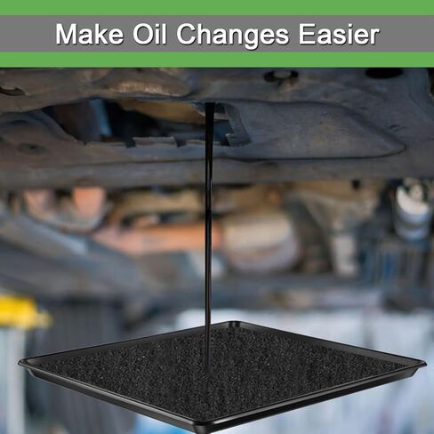 3 Pcs 22" Oil Drain Splash Pad, Upgrade No Splatter Pad, Square Oil Splash Pad for Car Changing Oil Transmission Drain Pan, Black in Saudi Arabia