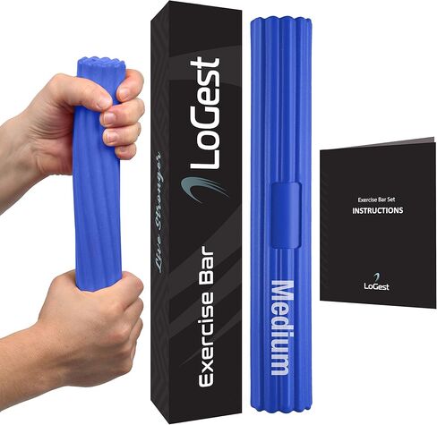 Logest Twist Hand Exerciser Bars for Physical Therapy - Relieves Tendonitis Pain & Improve Grip Strength - Tennis Elbow, Golfer's Elbow, Tendonitis, Wrist, Forearms Pain Relief Hand Therapy Bar in Kuwait