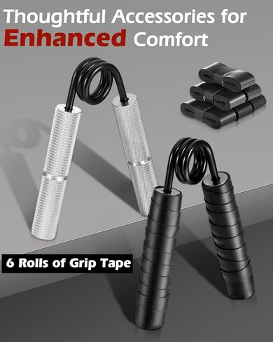 مدرب قوة القبضة، مجموعة مكونة من 6 قطع لتدريب قوة القبضة (50-350 رطل)، مقوي قبضة اليد مانع للانزلاق، مقوي ساعد المعصم مع شريط قبضة لتدريب القوة، التمرين، التعافي من الإصابات in Kuwait