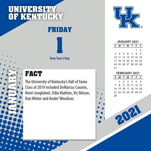 TURNER SPORTS Kentucky Wildcats 2021 Box Calendar (21998051377) in Kuwait