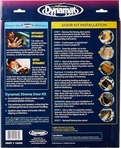 Dynamat 12" x 36" x 0.067" Thick Self-Adhesive Sound Deadener with Xtreme Door Kit in Saudi Arabia