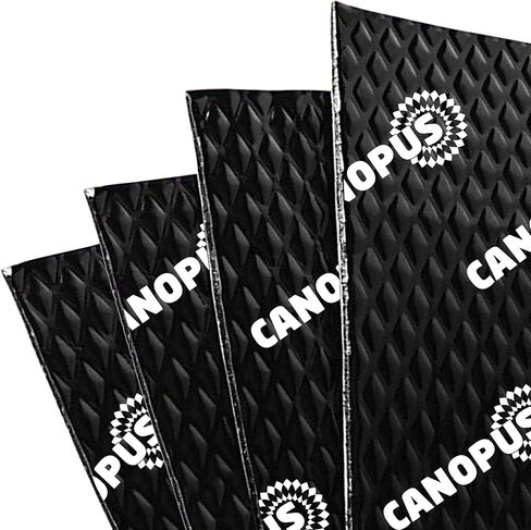 CANOPUS Car Sound Deadening Mat, 80 mil 10 sqft, Pack of 10 Sheets, Butyl Sound Deadener Mat, Audio Car Sound Dampening Material for Car Trunk, Door, Floor and Ceiling, Black in Kuwait