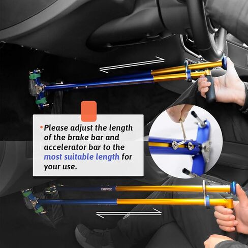 Handicap Driving Hand Controls,Car Hand Controls for Disabled Drivers,Car Pedal Assist Controls,Left or Right Hand Both Available,Length Adjustable,Double Insurance in Kuwait