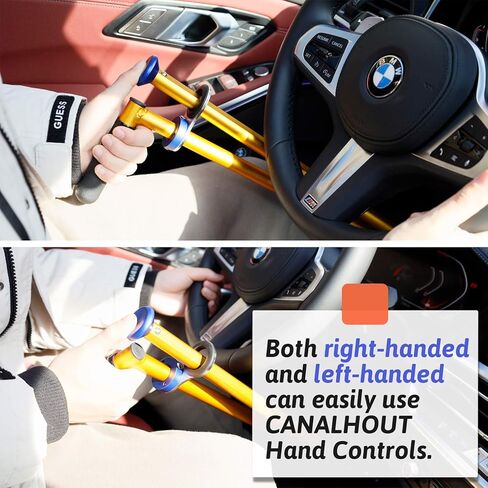 Handicap Driving Hand Controls,Car Hand Controls for Disabled Drivers,Car Pedal Assist Controls,Left or Right Hand Both Available,Length Adjustable,Double Insurance in Kuwait