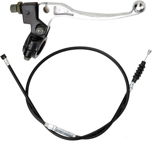 HIAORS 7/8 بوصة المقود الأيسر ورافعة القابض وكابل القابض مع أداة ضبط لـ 50cc 70cc 90cc 110 cc 125cc SSR Apollo Chinese Dirt Bikes Pit Bike فضية in Saudi Arabia