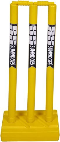 SS Cricket Full Size Plastic Stumps with 1 Base and 2 bails in Saudi Arabia