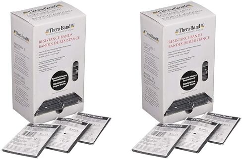 THERABAND Resistance Bands, 5 Foot, 30 Count Professional Latex Elastic Bands For Upper & Lower Body Exercise, Physical Therapy, Lower Pilates, At-Home Workouts, & Rehab, Medium Red, Beginner Level 3 in Kuwait