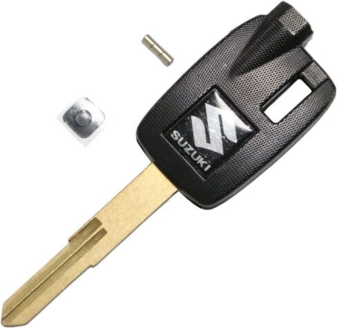 دراجة نارية فارغة غير مقطوعة مفتاح دراجة نارية مكررة استبدال مفتاح متوافق مع سوزوكي جميع السنوات AN200 AN250 AN400 AN650 Burgman AN125 250 400 (أسود) in Kuwait