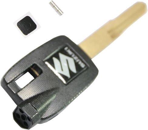 دراجة نارية فارغة غير مقطوعة مفتاح دراجة نارية مكررة استبدال مفتاح متوافق مع سوزوكي جميع السنوات AN200 AN250 AN400 AN650 Burgman AN125 250 400 (أسود) in Kuwait