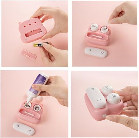 Ultrasonic Contact Lens Cleaner Intelligent Cleaning Machine Cute Portable Soft Contact Lenses Cleaner Pink in Saudi Arabia