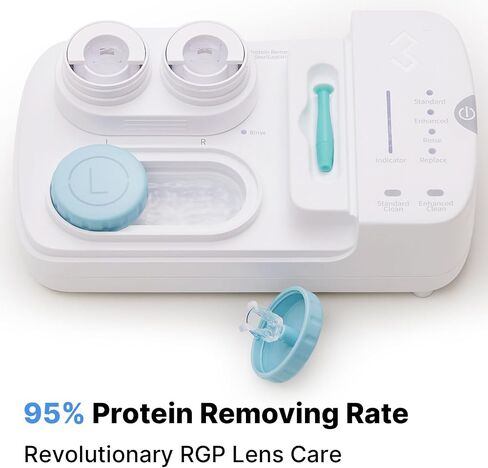 3N ReO2 RGP Lens Cleaner (White), Fit Rigid Gas Permeable (RGP) and Orthokeratology Lenses - Remove Protein Deposits in Saudi Arabia