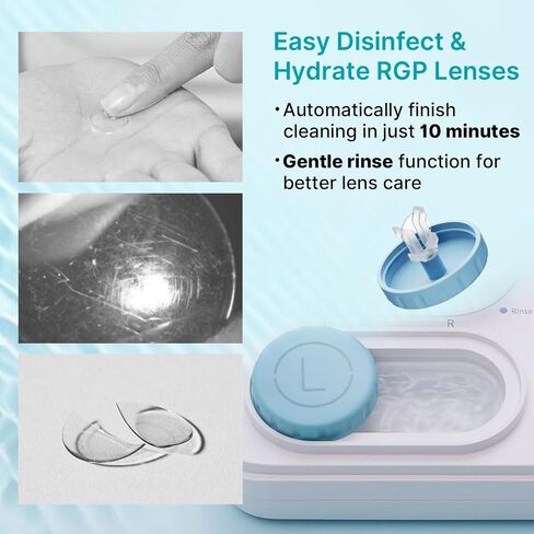 3N ReO2 RGP Lens Cleaner (White), Fit Rigid Gas Permeable (RGP) and Orthokeratology Lenses - Remove Protein Deposits in Saudi Arabia