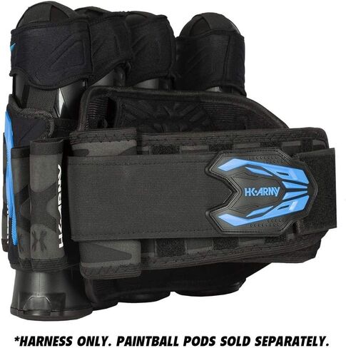 HK Army Zero G 2.0 Paintball Harness 4+3 Pod Pack - Black/Blue in Saudi Arabia