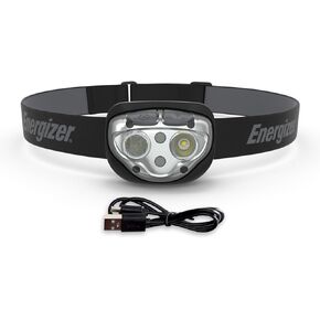 Energizer Rechargeable LED Headlamp Pro400, IPX4 Water Resistant, High-Powered Bright LED, Multiple Light Modes, Best Headlight for Camping, Running, Outdoors, Emergency Light, USB Included
