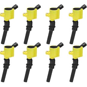 BDFHYK Ignition Coils DG511 & SP515 SP546 Spark Plugs Compatible with Lincoln Expedition F150 F250 V8 5.4L Engine, Sets of 8