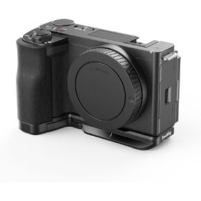 SMALLRIG ZV-E10 II L-Shape Plate with Wooden Handle, Handgrip for Sony ZV-E10 II, Built-in Quick Release Plate for Arca, 1/4"-20 Holes - 4864