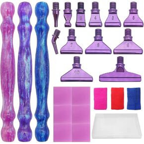 24 pcs Diamond Painting Pen Kits, SENHAI Diamond Art Pens Metal Tips Screw Thread Tips Diamond Art Painting Pen 5D Diamond Art Painting Accessories Tools for DIY Painting Crafts in Kuwait