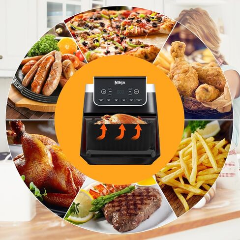 9pcs Air Fryer Accessories for Ninja Foodi Dual Zone Air Fryer DZ401, with Air Fryer Liners Disposable 100pcs and Silicone Aiy Fryer Liners Reusable 2pcs in Saudi Arabia