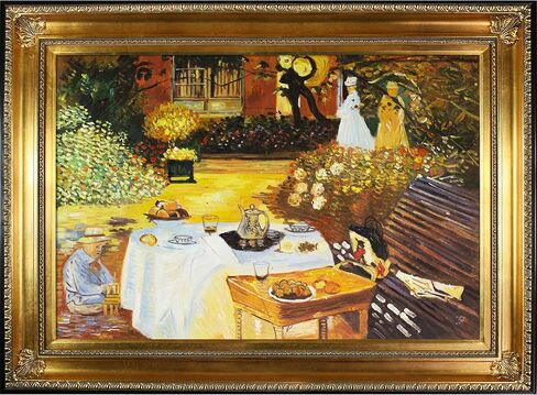 overstockArt La Pastiche The Luncheon by Claude Monet with Gold Victorian Frame Oil Painting Wall Art, 32" x 28" in Saudi Arabia