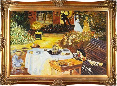 overstockArt La Pastiche The Luncheon by Claude Monet with Gold Victorian Frame Oil Painting Wall Art, 32" x 28" in Saudi Arabia