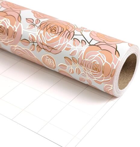 LDGOOAEL Mini Short Small Wrapping Paper Roll (17" X 120") - Purple Star Galaxy with gold Foil for Holiday, Mothers Day, Birthday, Wedding, Baby Shower in Kuwait